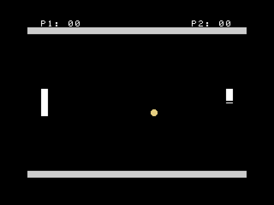 Pong title screen